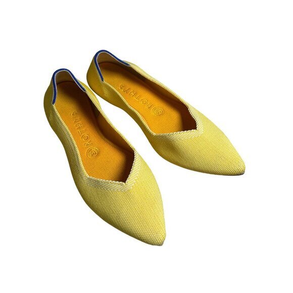 Rothy's Shoes - Rothy's The Point Shoe Size 8.5 Sunshine Yellow Retired Minimalist Office NWOB‎